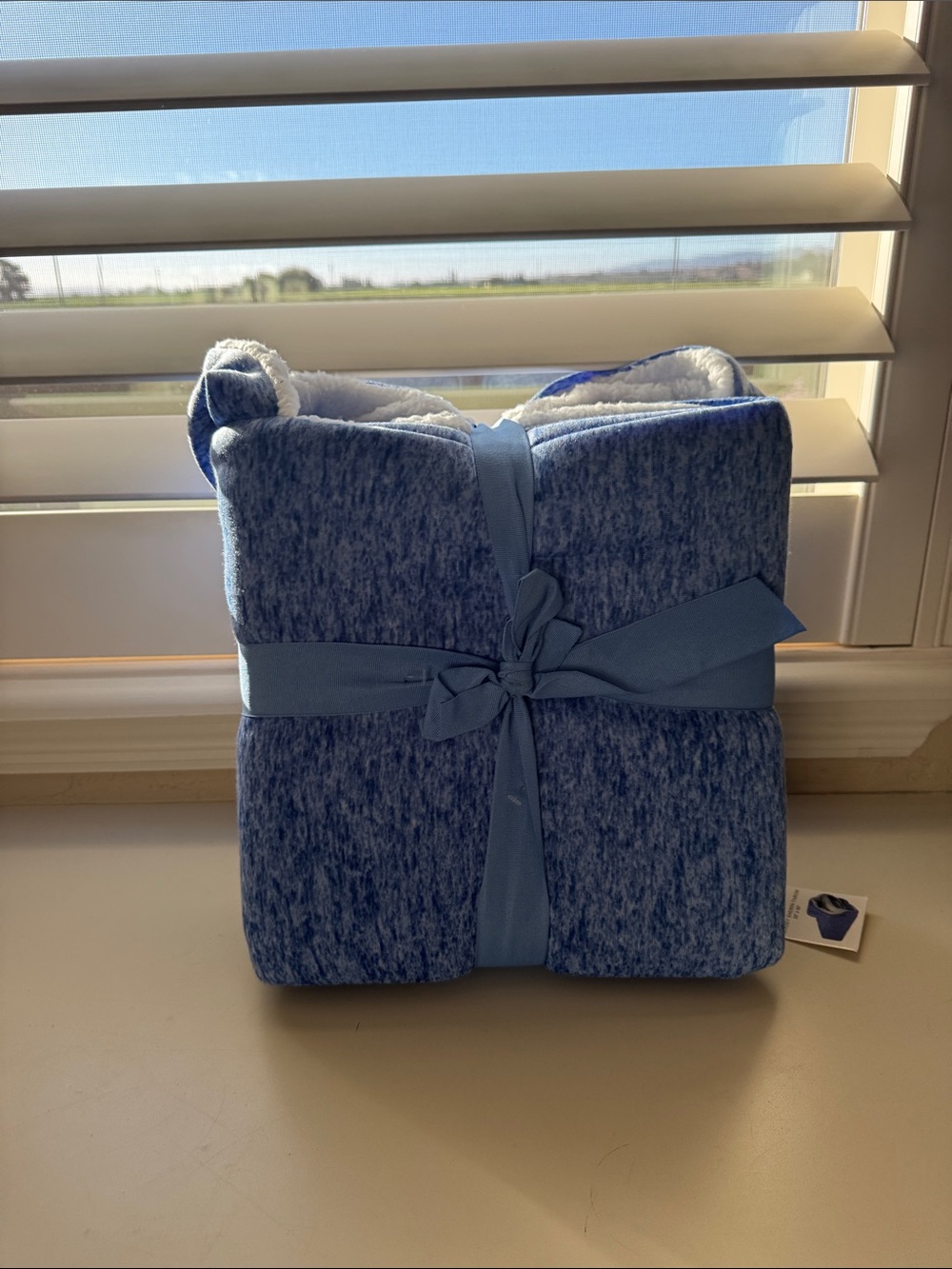 Hooded Jersey Sherpa Throw